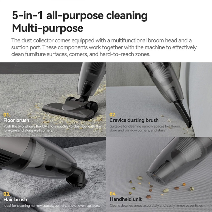 Deerma Vacuum Cleaner Portable Handheld 2 in 1 Silent - DX120 Grey | DX120C Grey